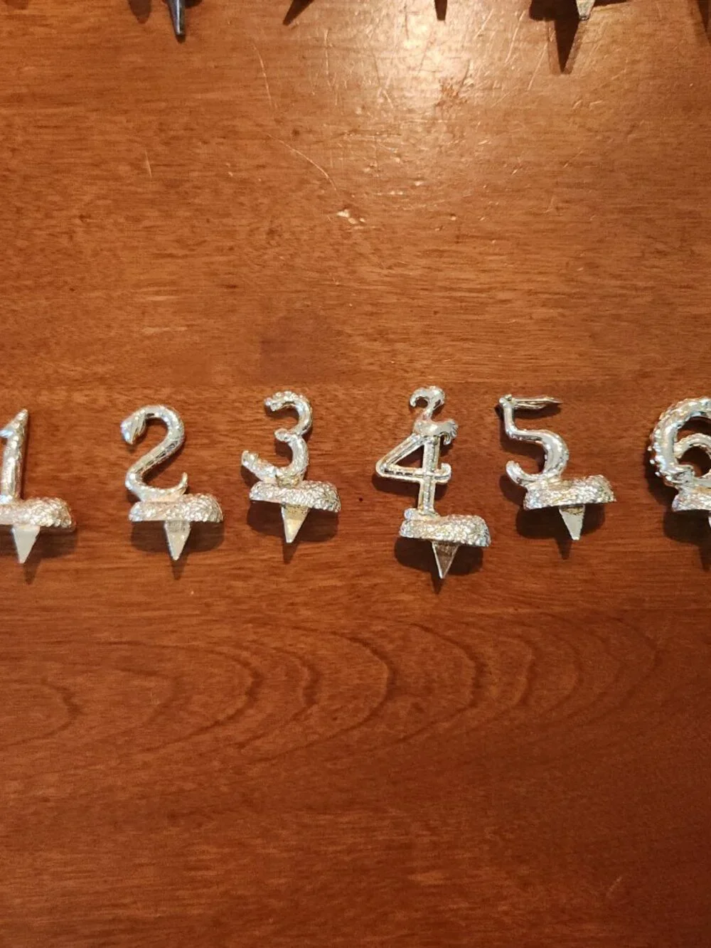 23 vintage silver toned birthday cake candle holders